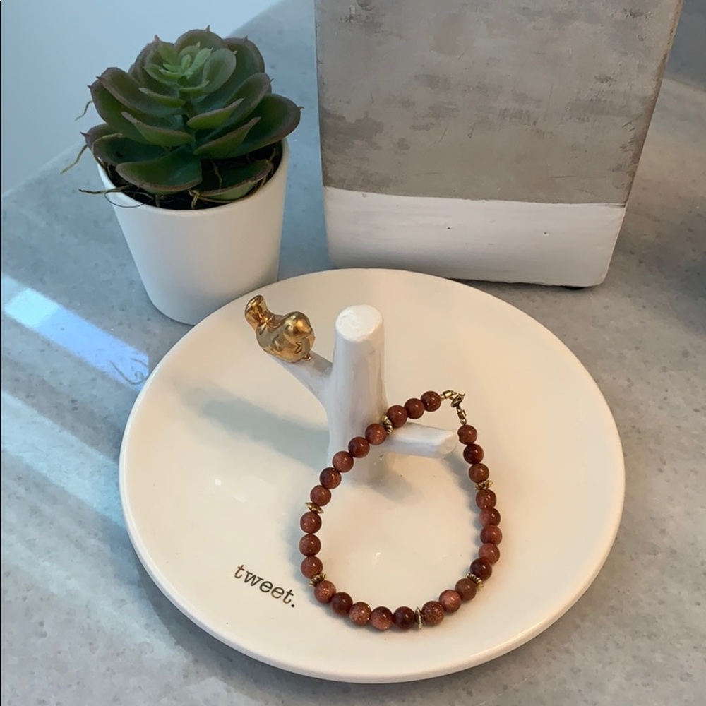 SUPER CCO SALE! 😍 Sandstone & Gold Bead Bracelet